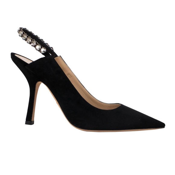 Dior Shoes - Signature Dior J'adior Classic "diorich" black Pumps Slingback Heels suede